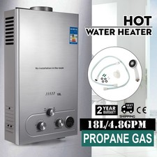 18L Propane Gas LPG Tankless Hot Water Heater On-Demand Boiler Shower Kit