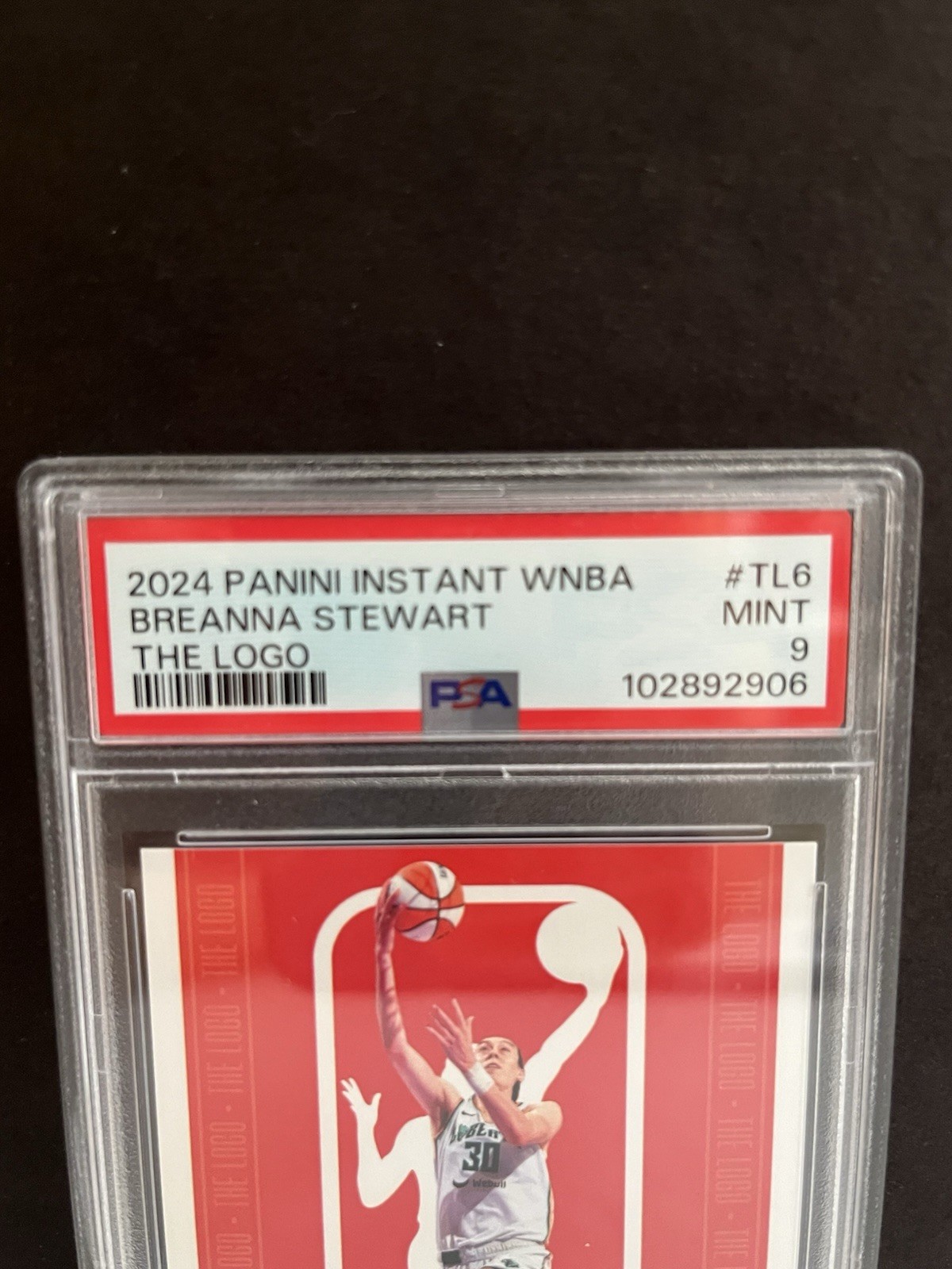 2025 Panini Instant WNBA Breanna Stewart THE LOGO Print Run /2832 PSA 9 view 2