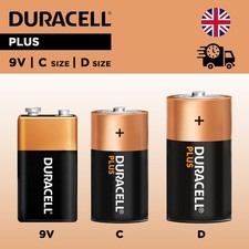 Duracell Plus 9V C Size D Size Batteries PP3 LR14 LR20 Long Lasting Batteries