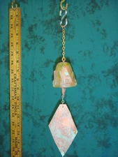 Arcosanti Paolo Soleri 14" Bronze Wind Bell Beautiful 2.5" Bell with Diamond Fin