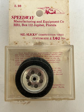 Speedway Sil-Slicks 1.240 dia x 1/2" 1/24 scale slot car parts NOS