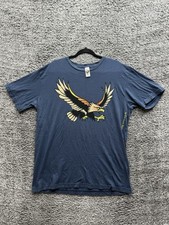 Ed Hardy By Christian Audigier Tee Shirt Mens XXL Blue Eagle USA Made Y2K