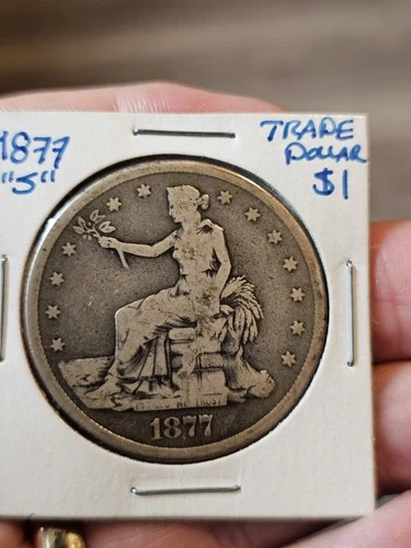1877 S United States Silver Trade Dollar- Nice Coin-Circulated-Worth a Look!