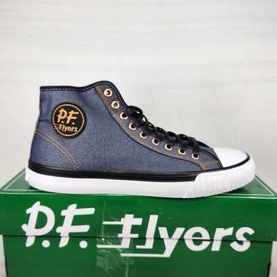 Size 9 Men / 10.5 Wom - P.F. Flyers Center Hi Denim - Blue - C24HW1DB