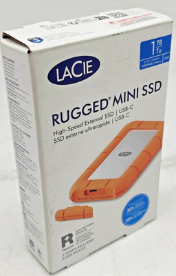 1TB LACIE STMF1000400 3RP9P2-571 RUGGED MINI EXTERNE SSD