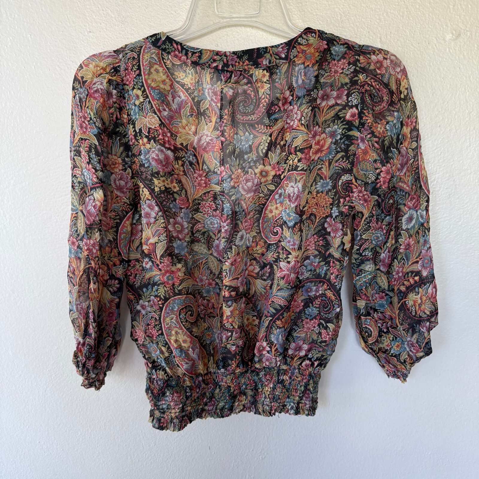 Zara Basic SILK Blouse size S - image 6