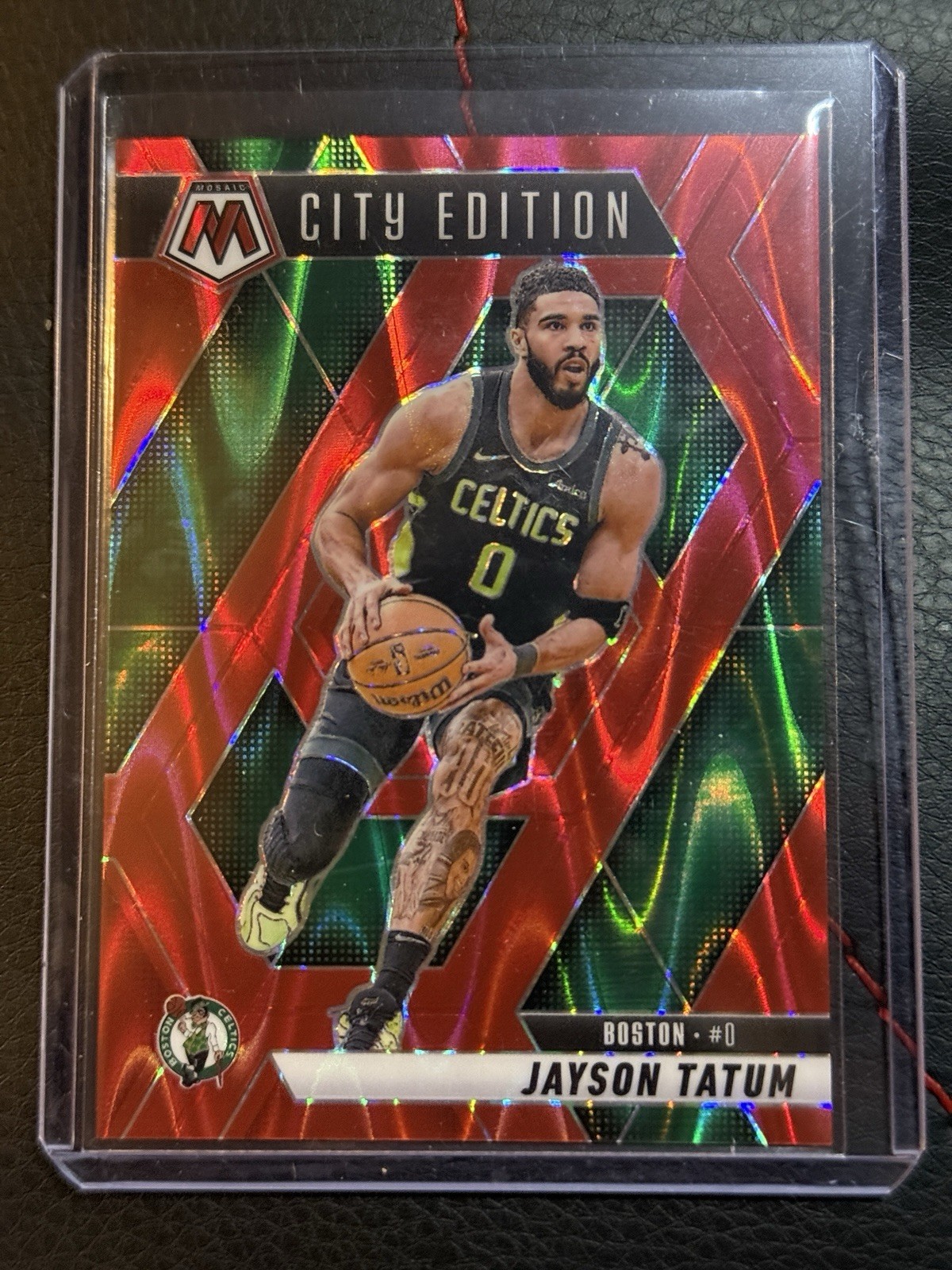 2024-25 Panini Mosaic - City Edition Jayson Tatum #287 Red Seismic Prizm /299