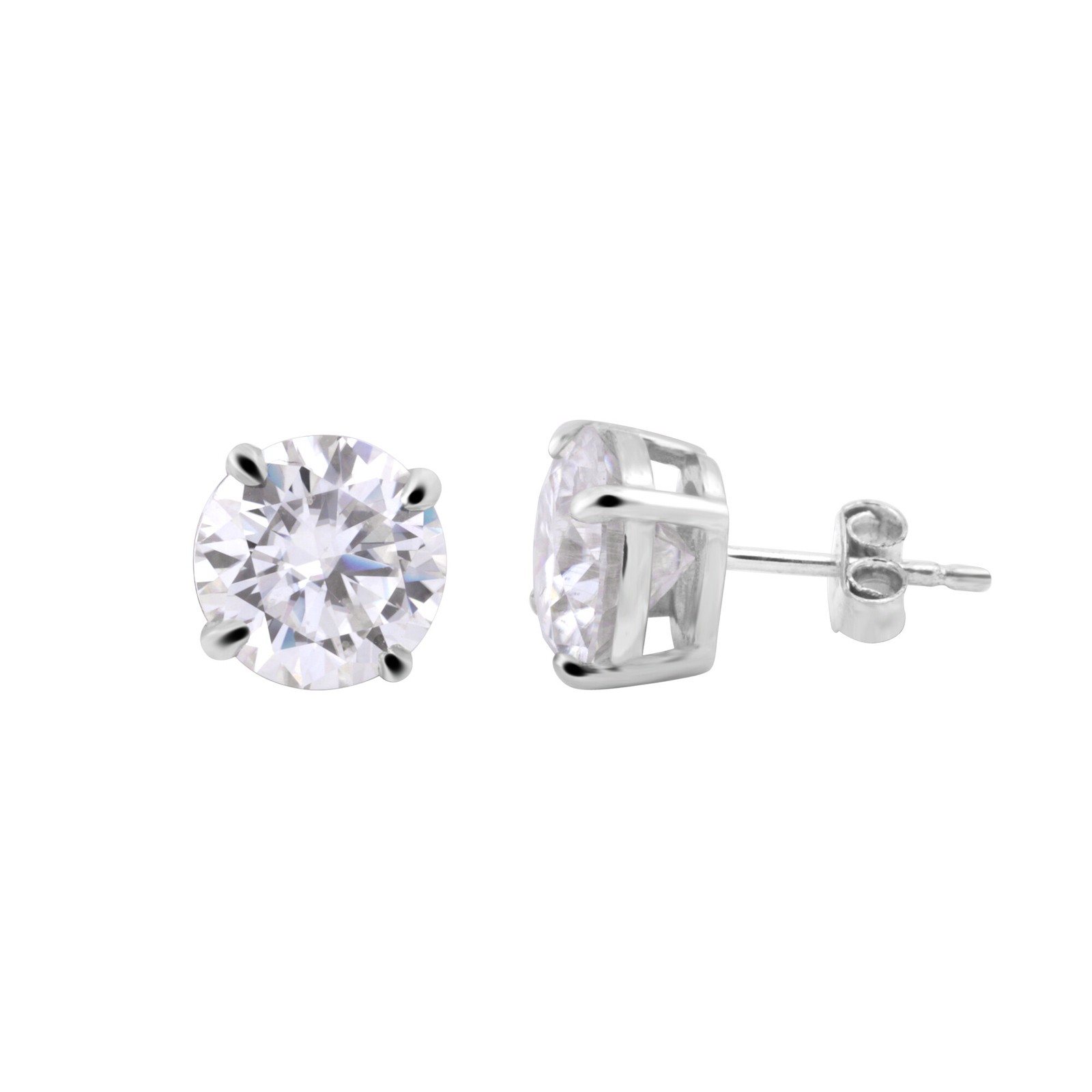 3 Ct Round Lab Grown Diamond Stud Earrings VS1 E 925 Sterling Silver Women Gift