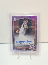 2025 Topps Bowman Briggs McKenzie Draft Purple Mojo Refractor Auto /199