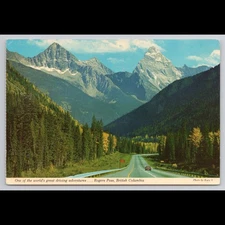 Vintage Postcard Rogers Pass British Columbia Unposted Scenic View Historic