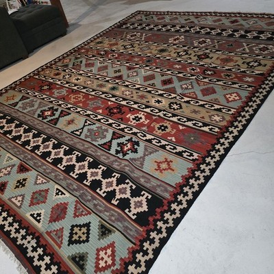 Kilim Kelim Genuine Handmade Oriental Rug 100% Wool Pile Flat Weave 9.5' x 13.5'