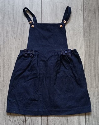 Ted Baker Baby Mädchen/Kleinkind ärmelloses Kleid im Latzhosenstil, Etikett 18-24 Monate.