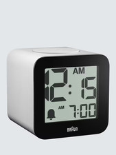 BRAUN BC25 Time Speaking Digital  Alarm Clock - White