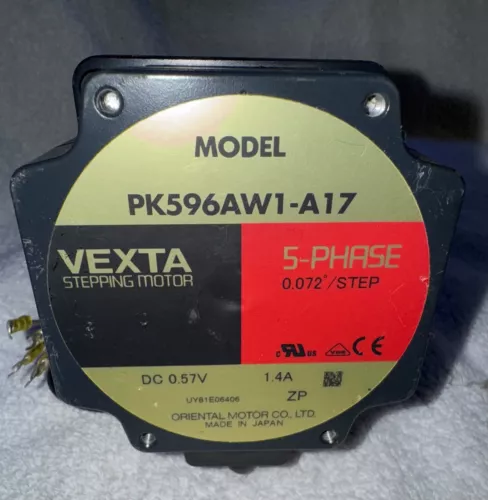 Oriental Motor Vexta PK596AW1-a17 5-Phase Stepping Motor with gear drive