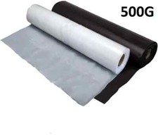 Clear & Black 500 Gauge Polythene Plastic Builders DIY Garden Dust Sheeting
