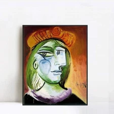 Framed Canvas Portrait de Femme by Pablo Picasso Wall Art Decorations 20"x24"