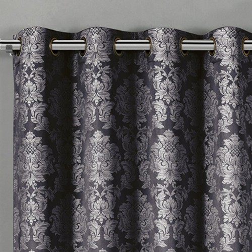 (Set of 2) Aryanna Top Grommet Curtains Jacquard Floral Window Curtain Panels - Bild 2 von 12