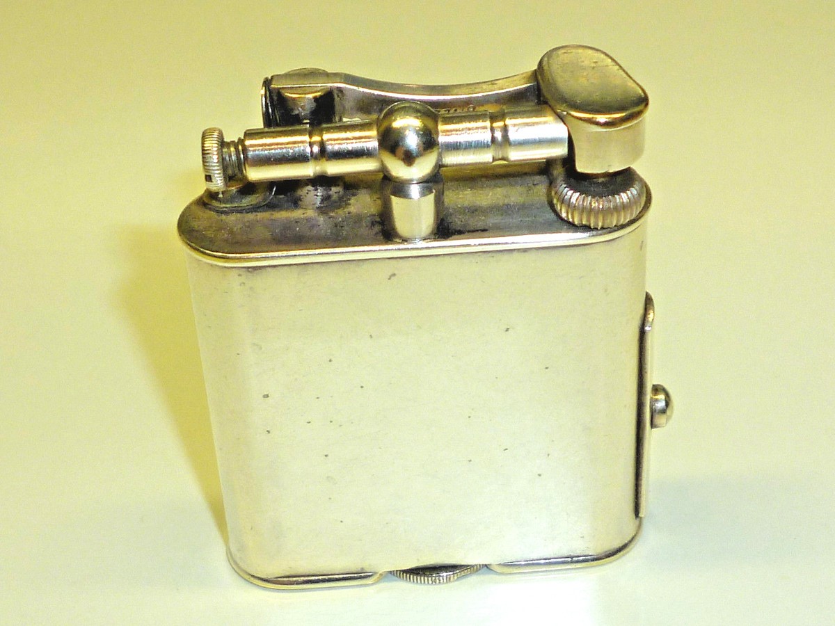 小物 Dunhill 1960s Dunhill Lift Arm Ostrich Leather Lighter