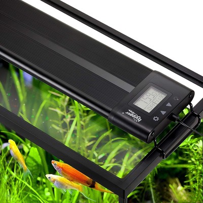 LED Aquarium Light Full Spectrum Auto On Off Timer Sunrise Sunset Waterproof New
