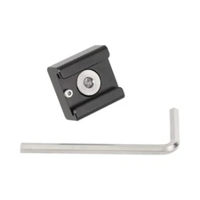 Aluminum Alloy 3/8in-16 Cold Shoe Port Adapter for Various Photography And Video