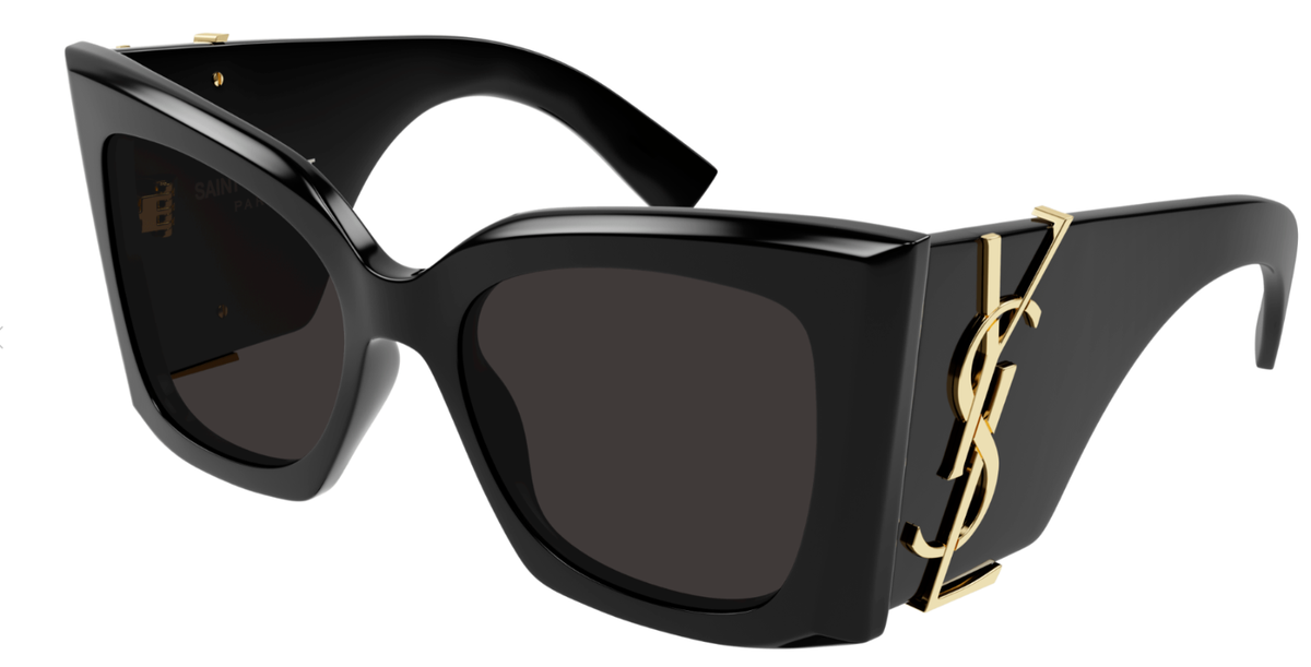 中古品Yves Saint LaurentサングラスSL M119/FBLAZE Saint Laurent SL M119 BLAZE-001 Black Cat Eye Women's