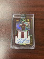 2022 Panini One Jahan Dotson Rookie Patch Auto Gold 10/10 RC SSP 