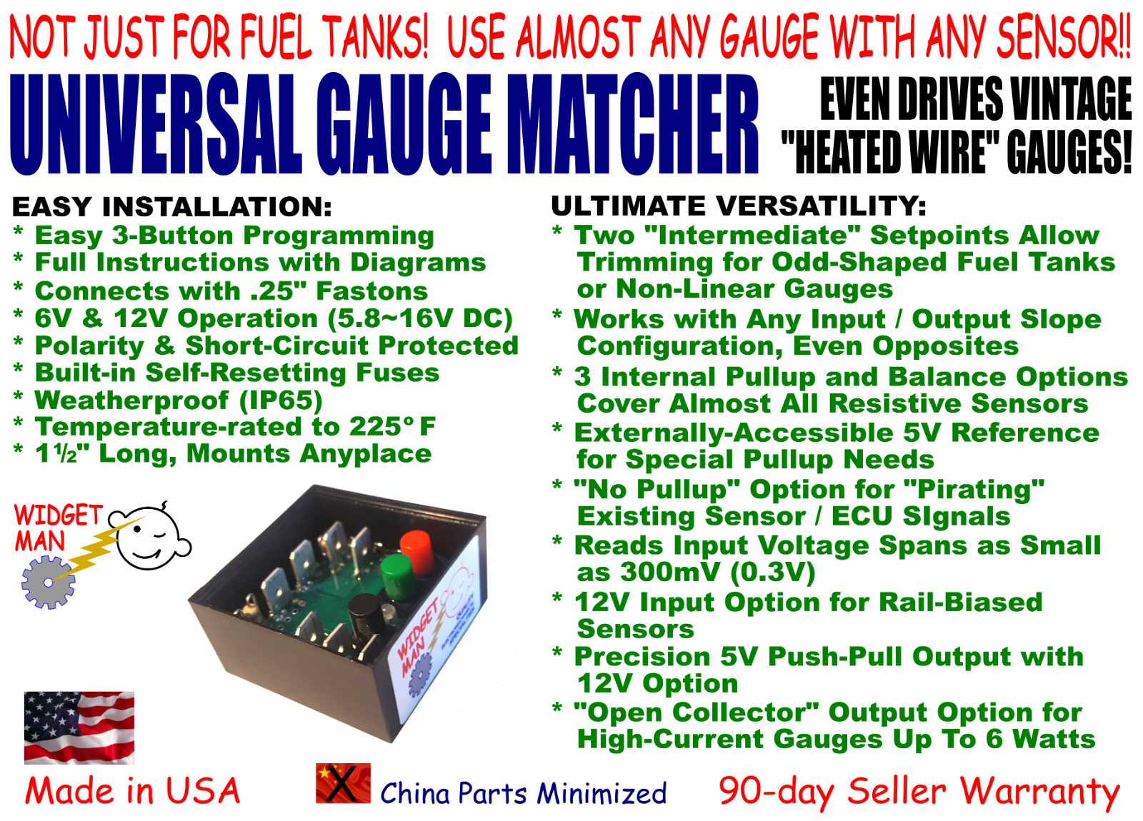 FUEL / ANALOG GAUGE MATCHERTRIMMERADJUSTERCORRECTOR, compare to