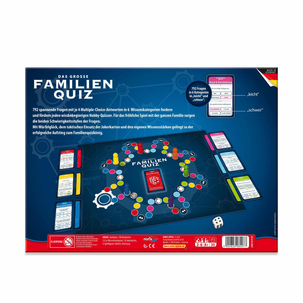 Thumbnail - Noris Das Große Familienquiz Quiz Ratespiel Fragenspiel Familien