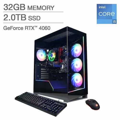 CyberPowerPC Gamer Xtreme Gaming Desktop PC RTX 4060 32 GB RAM GXi2000CSTV2 NUOVO