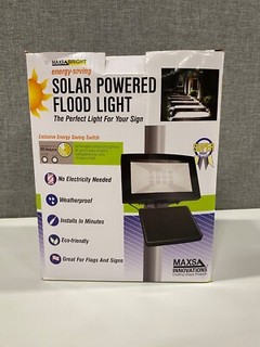 Maxsa 40330 12 LED Solar Powered Dusk to Dawn Outdoor Flood Light
