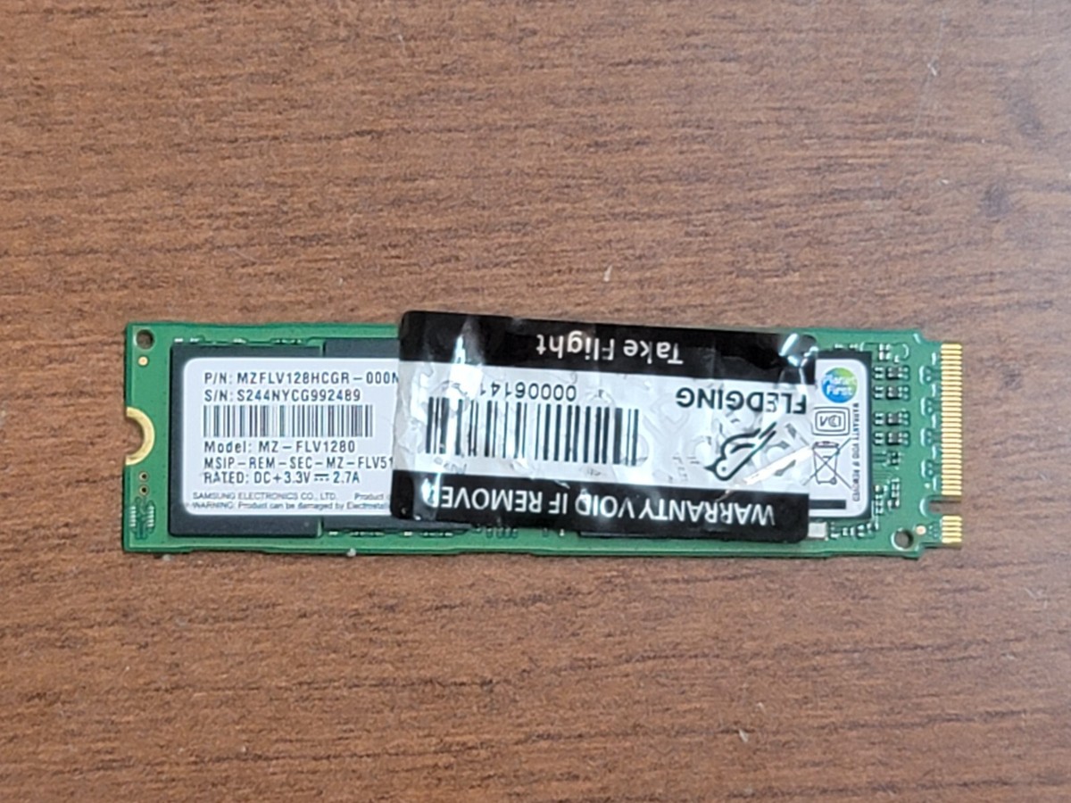 Samsung 128GB SSD, M.2 PCIe NVMe, Internal Hard Drive (MZ-FLV1280