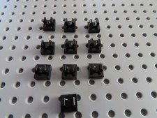 Lego 10 x Fliese Platte 1x1 Clip oben 2555 / 15712 1x1 schwarz