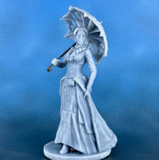 Resin Tabletop Miniature gothic girl with umbrella. Toy Soldiers 60  