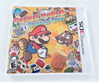 PAPER MARIO STICKER STAR NEW FACTORY SEALED 2012 Authentic Nintendo 3DS