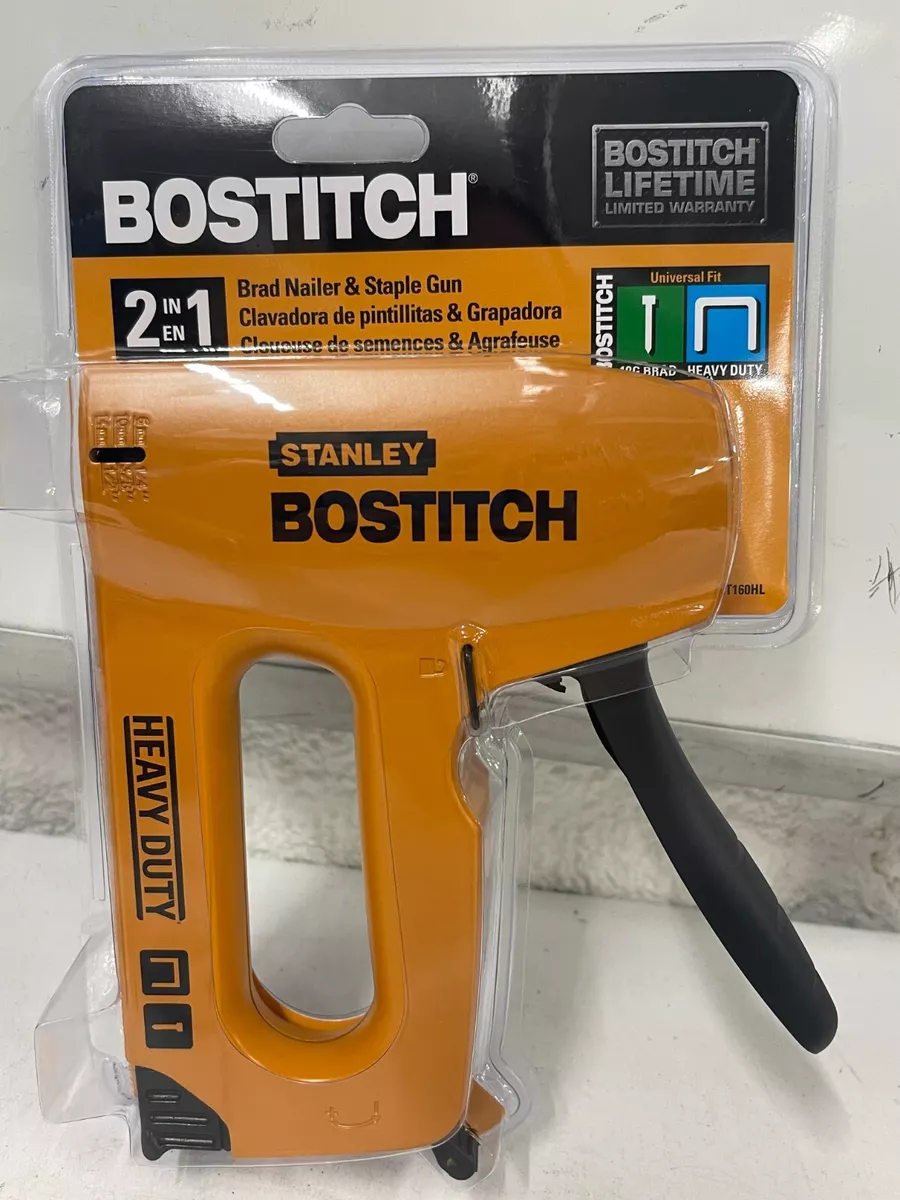 LOT OF 2 Bostitch 2 in 1 Anti Jam Brad Nailer Staple Gun BT160HL