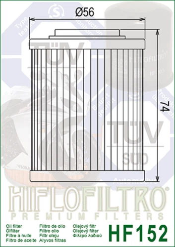 HiFlo Oil Filter HF152 Aprilia ETV RST RSV SL 1000 99-10 - Image 2 of 2