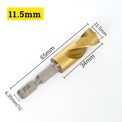 1.5-13mm Handhaben Bohrer Mit 1/4" Sechskantschaft Hss Spiralbohrer Bitaufnahme - Bild 36 von 40