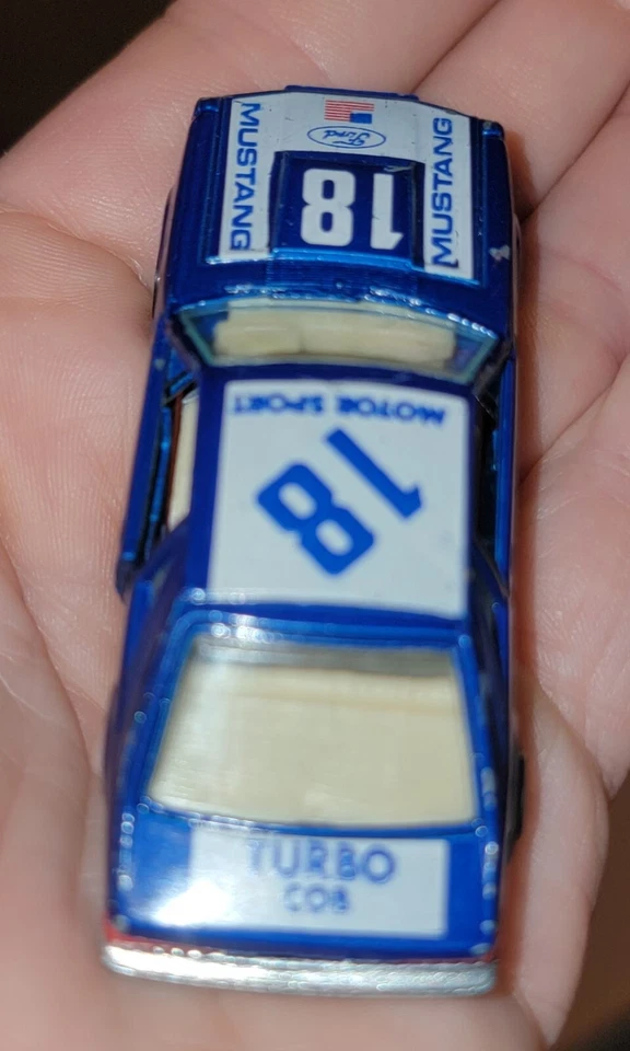 Yatming Blue #18 Ford Mustang Turbo Cobra (COB) Car #1067 Hong Kong - Image 3 of 4