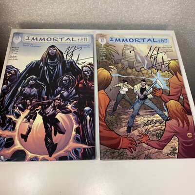 2010 Immortal :60 Complete Comic Set #1 &2 AMACKER SIGNED! J.C. Grande