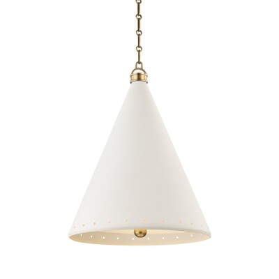 Hudson Valley Lighting MDS402-AGB/WP    Aged Brass/White Plaster