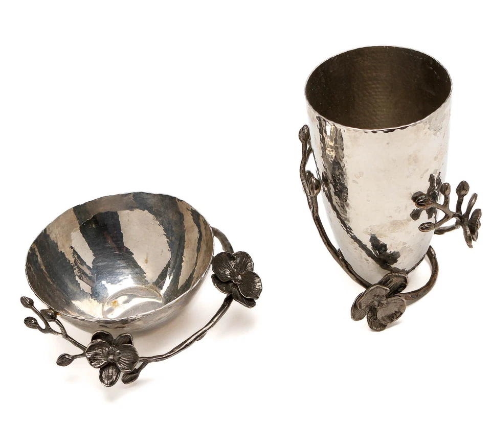 Juego de cuenco y vaso Michael Aram Black Orchid Nut Foto 3 de 4