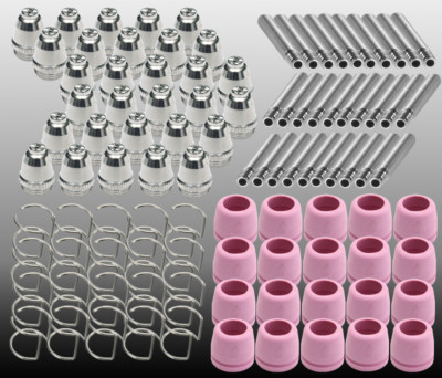 100pcs SG-55 AG-60 WSD-60 Plasma Cutter Torch Consumables KIT TIPS CUT50 60Amp