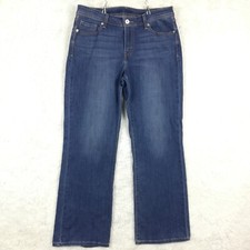 Levi's Womens Jeans Classic Boot Cut Blue Denim Whiskering Medium Wash 16