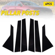 For 2015-22 Genesis G80 Sedan Door Pillar Post Trim Gloss Black Car Accessories