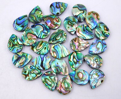Natural Abalone Shell Pear Cab Lot Loose Gemstone 12x16 MM For Jewelry P-2602