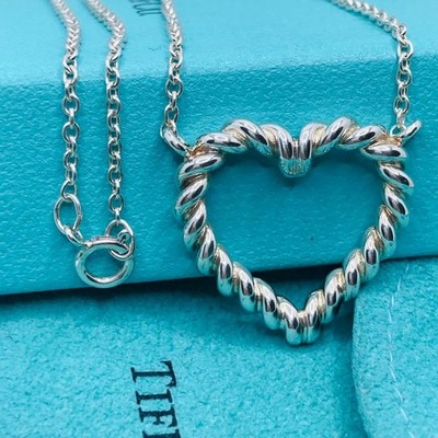Extrem schöne Tiffany Halskette Herz Twist AG925