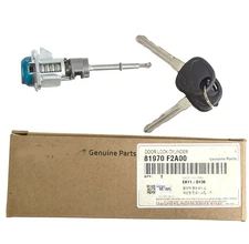 NEW OEM 17-20 ELANTRA Sedan Front Left Door Lock Cylinder & Keys 81970F2A00