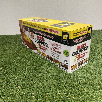 COPPER RED 5 Minute Chef Electric Meal Maker Copper Infused Ceramic SEALED BOX!