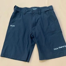 Huk Fishing Shorts Men's Large Next Level Performance Outdoor Quick Dry Stretch