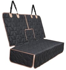 Dog Car Seat Cover for Back Seat, Heavy-Duty Non-Slip Waterproof Large-brown